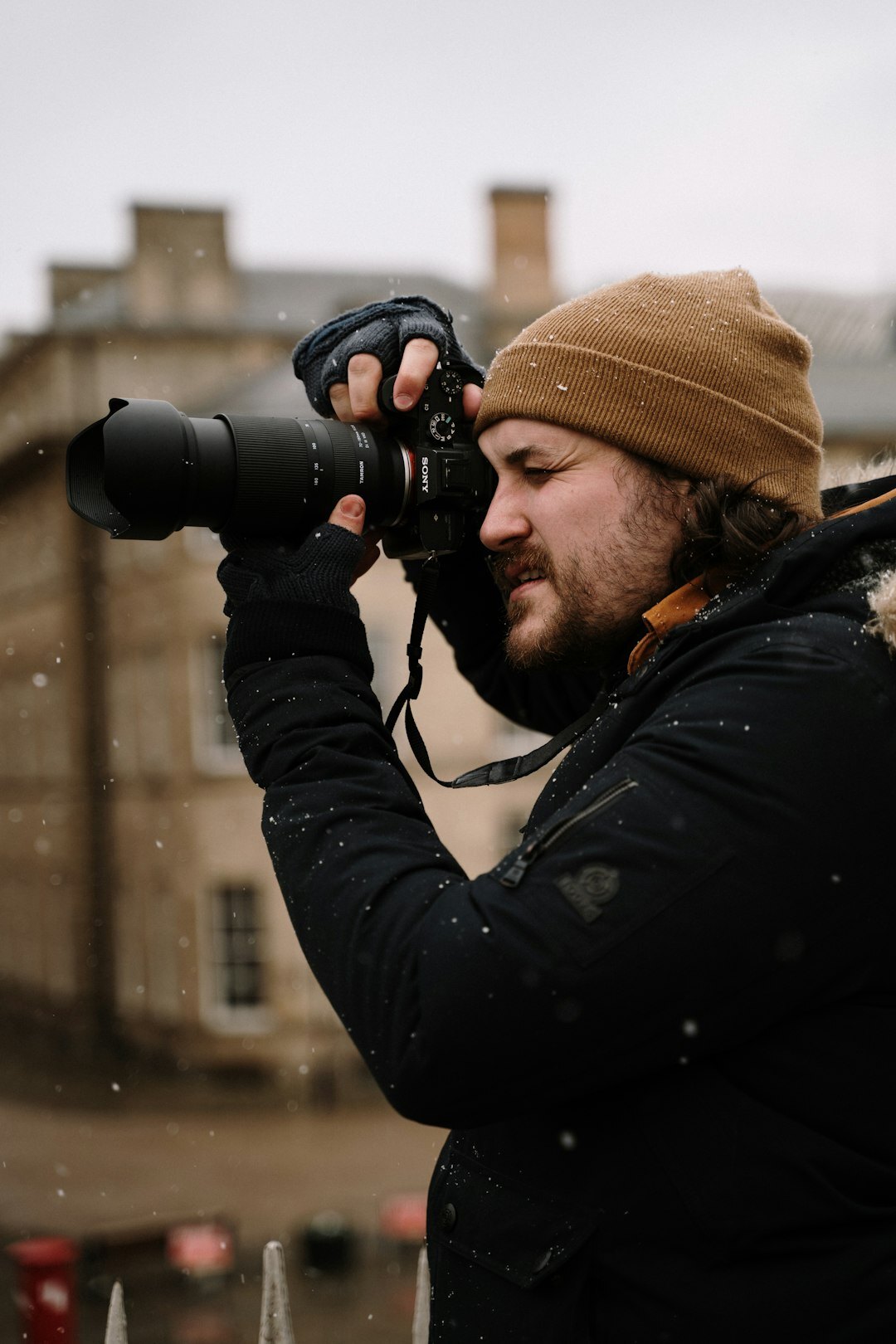 documentary photographer in action